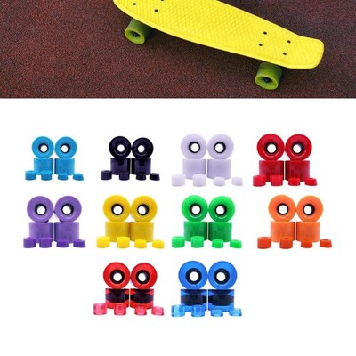 4 Stück Skateboard Räder Longboard Ersatzrad Cruiser Rollen mit Langlebigen PU