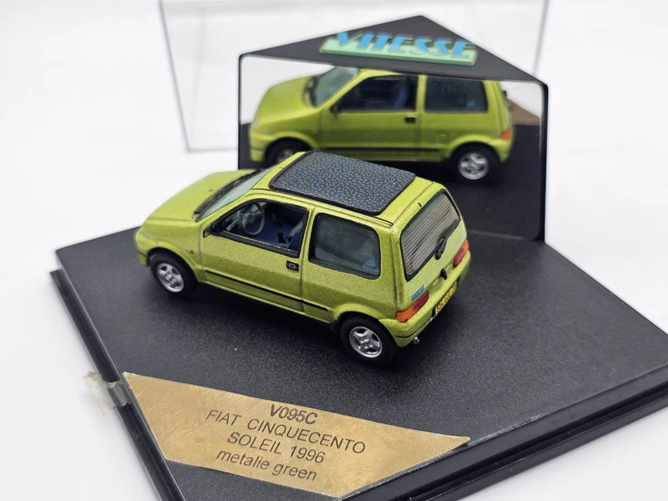 Fiat Cinquecento Soleil 1996 Verde Met. 1:43 Vitesse In Box - Immagine 3 di 4