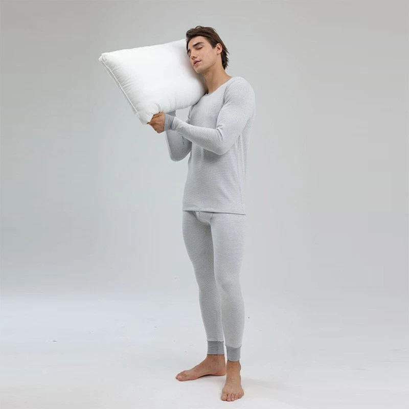 Men Thermal Underwear Set Knit Slim Fit Warm Winter Base Layer Grey S Size
Opens in a new window or