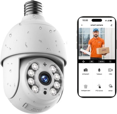 Smart Kamera mit WLAN und 360°-Panorama   App-Steuerung & HD-Ansicht 4MP 2K