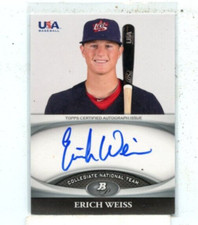 ERICH WEISS 2011 Bowman Platinum USA Baseball  Autograph Auto Card