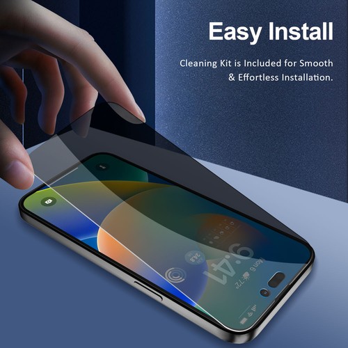 For iPhone 14 Pro Max Privacy Tempered Glass Screen Protector/ Camera Lens Film - Picture 24 of 39