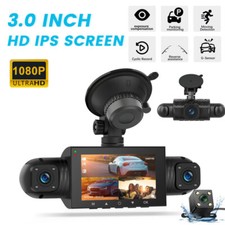 HD 1080P 4Way Lens Car DVR Dash Cam Video Recorder G-Sensor Night Vision 64GB TF
