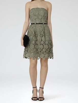 green bustier dress