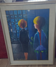 Quadro, Fantuzzi olio su tela anni '60/'70 misura tela 50x70. Incorniciato