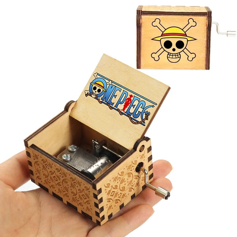 One Piece Caja De Música Pirata Manivela Vintage Antigua Melodía Luffy