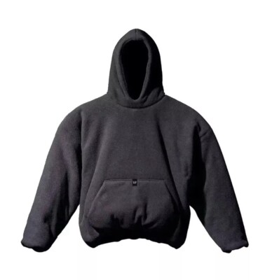 Yeezy Gap by Balenciaga Polar Fleece Black Hoodie Size XL