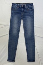 American Eagle Jeans Juniors Womens Sz. 00 Reg. Jegging Super Stretch Blue