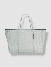 $356 State Of Escape Women's Blue Handbag Pouch Shoulder Perforated Tote Bag