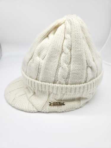 cream cable knit bobble hat