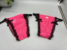 Vintage Miss Diana LACE string Bikini Panties Hot Pink  2 Pairs NOS