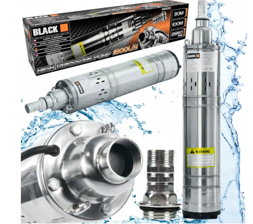 Pompe de puits 1000W noire pompe haute pression eau claire 1800L/h