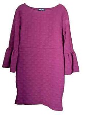 Collection London Plus Size 18 Wine Red Waffle Spot Jersey Tunic Shift DRESS