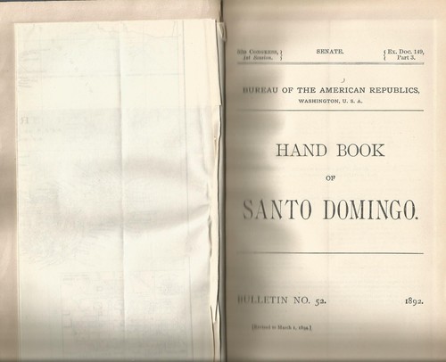 HAND BOOK OF SANTO DOMINGO: BUREAU OF THE AMERICAN REPUBLICS, 1894, W/MAP - Picture 2 of 3