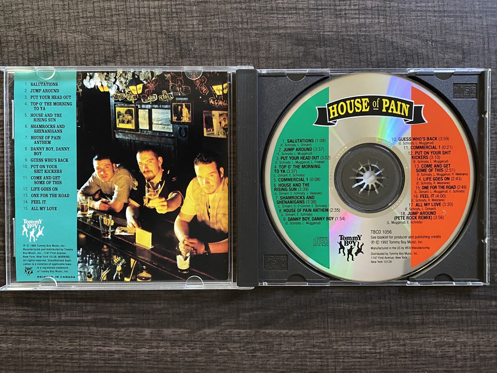 House of Pain by House of Pain CD 1992 Tommy Boy 90s Rap Hip Hop *VG