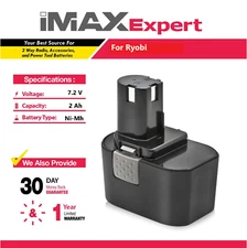 7.2V 2Ah NiMh Battery for Ryobi 1311145 1400668 Battery for HP61K, HP721