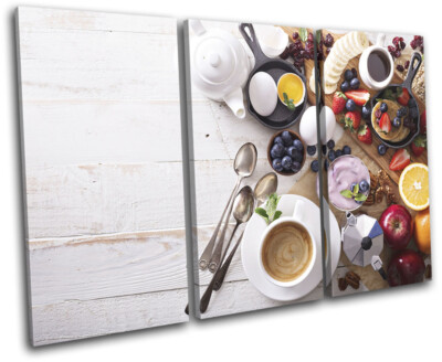 Breakfast Healthy Cafe Food Kitchen TREBLE Leinwand Kunst Bild drucken