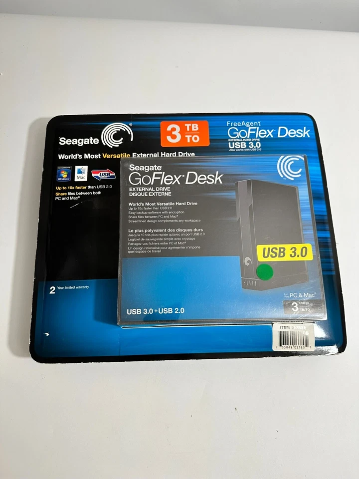 Seagate GoFlex Desk Adapter USB 3.0 FreeAgent 3TB External Drive - Image 3 of 4