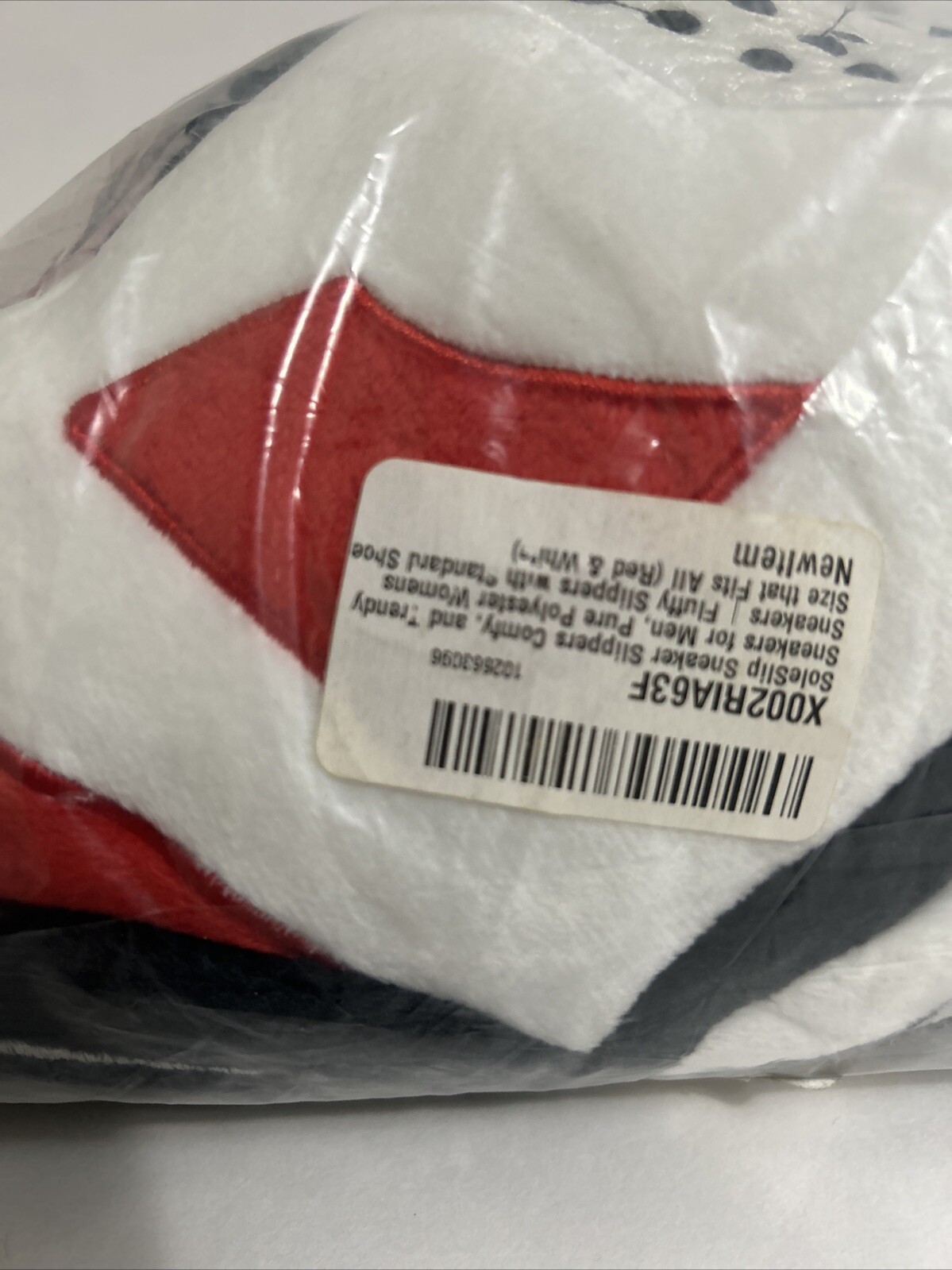 Retro Jordan 6 Puffy Sneaker Slippers Red/white/black One Size Fits All thumbnail 6