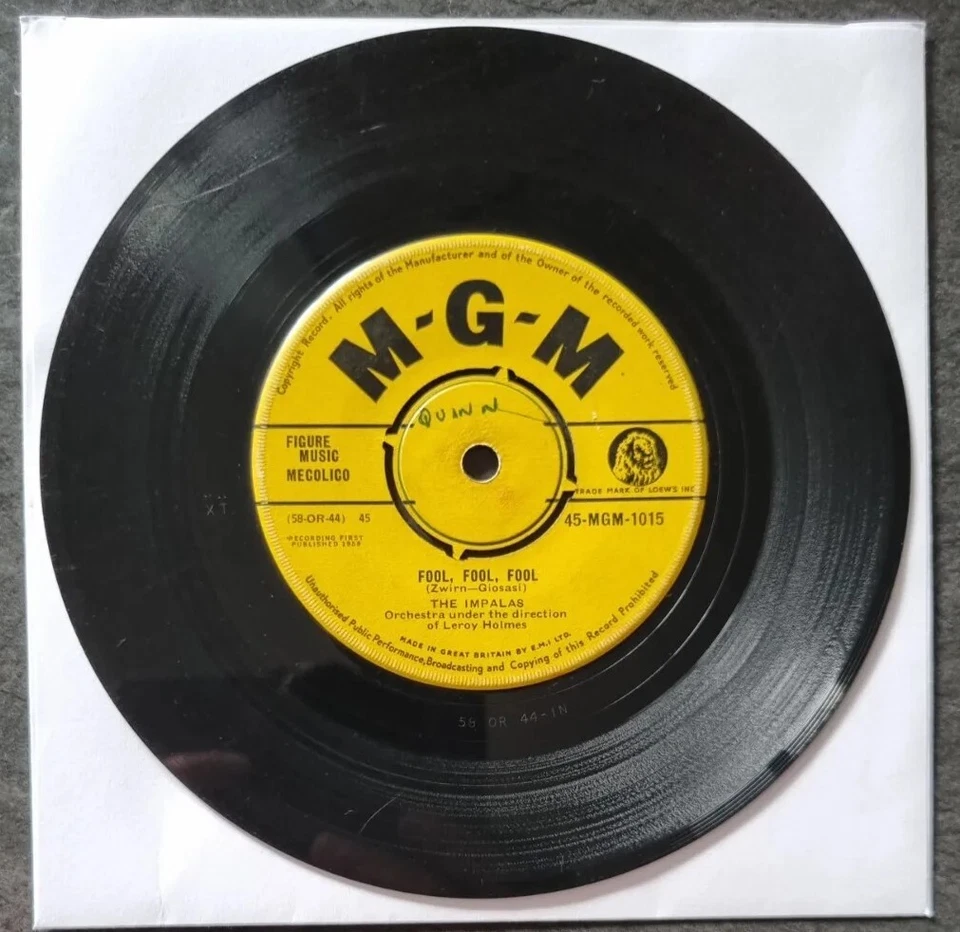 The Impalas - Sorry (I ran all the way home) - VG+ 7" single MGM Soul Doo Wop - Image 2 of 2