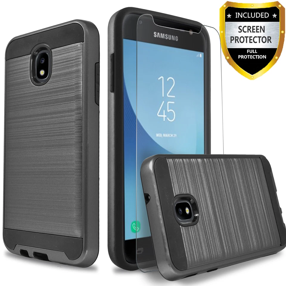 Funda para Samsung Galaxy J3 V Orbit Star Achieve Express Prime 3 + Protector de Cristal Foto 3 de 4