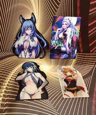 1-4 Pieces 3D Lenticular Motion Car Sticker Decal Anime