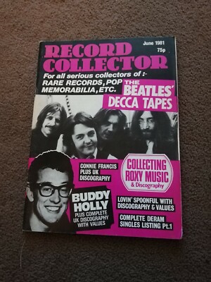 Record Collector Magazine June 1981 No. 22 Beatles Roxy Music Buddy Holly