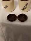 Vintage Retro Dawn Salt And Pepper Shakers Plastic Beige Brown Lids — photo 8