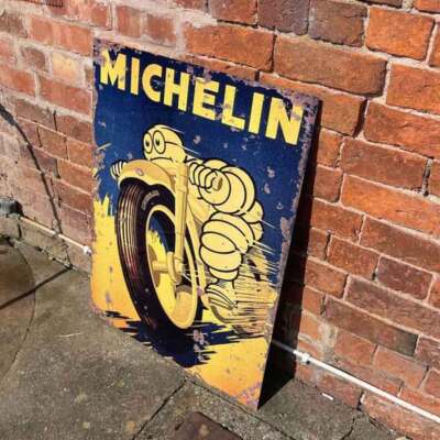 Michelin Motorradreifen Metall Wandschild