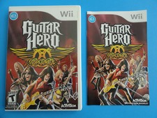 NO GAME- NINTENDO WII GUITAR HERO AEROSMITH - CASE MANUAL ONLY- NO GAME DISC