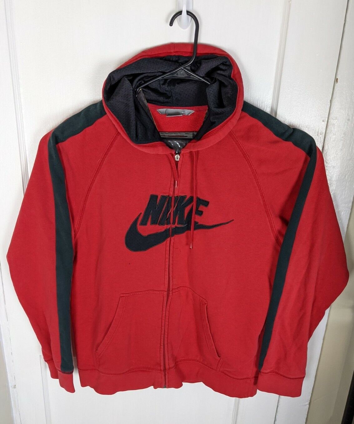 Vintage Nike Zip Sweatshirt Big Logo Mesh Lined Swoosh Large Y2K 90s | eBay