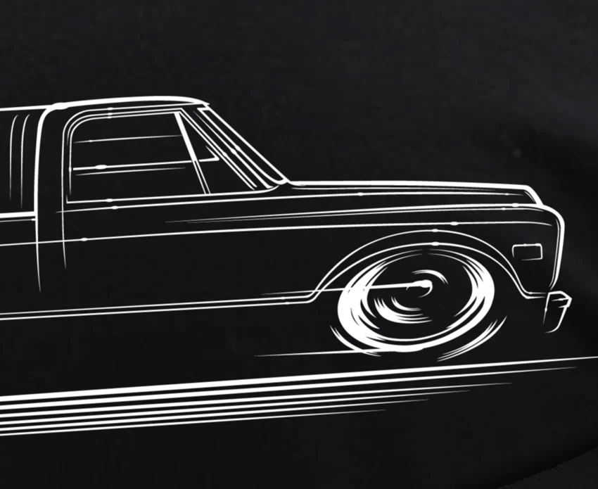 Camiseta camioneta C-10 Chevy/GMC Chevrolet C10 platón corto 67 1968 1969 1970 1971 72 Foto 2 de 4