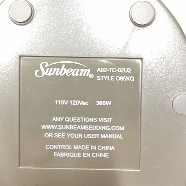 Sunbeam AutoOff Dual Heat Control Power Cord for Blanket O85KQ V70