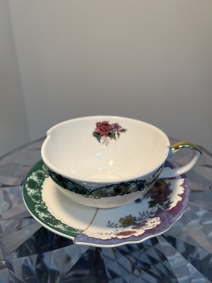 NEW Seletti Hybrid Isidora Teacup & Saucer Bone China NIB