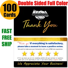 for eBay Seller Thank You Cards Notes - 100 Pack BUY MORE SAVE MORE