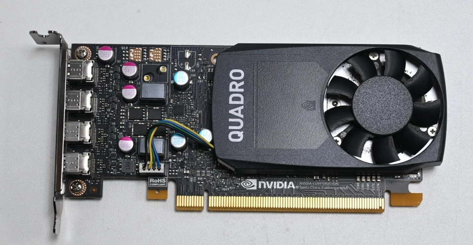 Nvidia Quadro P620 2 GB GDDR5 4 x mini DP LOW PROFILE Graphics Card Quad Monitor - Image 2 of 3