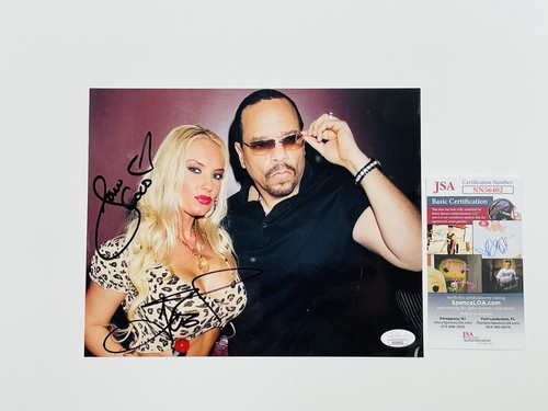 Ice-T & Model Coco Austin Signed 8x10 Photo Body Count Gangster Rap Hip Hop JSA