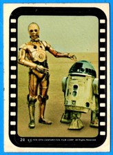 C3PO & R2D2 1977 Topps Star Wars Series 3 Sticker # 24 (vg-ex) B