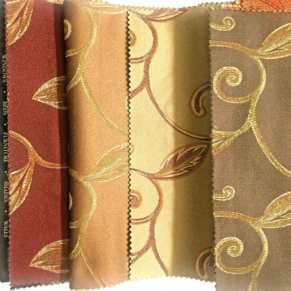 Kasmir Fabrics Designer Paisley Striped Floral Sample Book Red Black Beige Gold - Image 4 of 4
