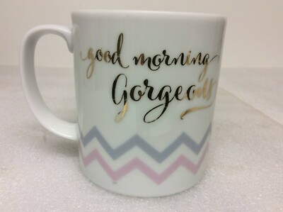  Good Morning Gorgeous  Coffee Mug/Cup Gold Paperchase Fine Porcelain 