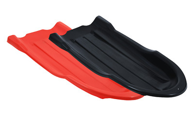 Snow Sleds for Kids and Adults, 46'' Long Toboggan Sled, Bundle of 2 Red & Black