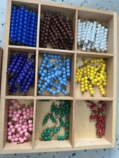 Montessori wood  beads educational items numerous/various pieces