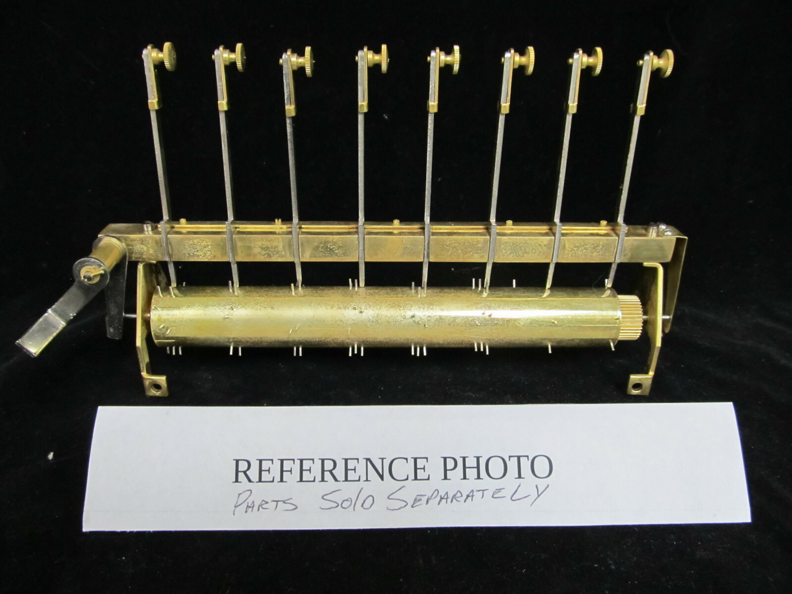 1920 HERSCHEDE 9 TUBE CLOCK MOVEMENT PART, CHIME LEVER ARMS MOUNTING BAR