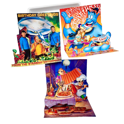 Pop Shots 3D Greeting Cards Birthday Disney Pop-Up Star Trek