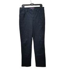 Gloria Vanderbilt Amanda Jeans Women's 12 Black Stretch Denim 32x31