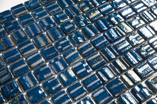 Mosaico in vetro pressato su rete per piscina 32.5x51.5 -Alves blend cobalt pool - Picture 11 of 17