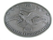 Defender of Firearms 1986 NRA Belt Buckle Institute for Legislative Action