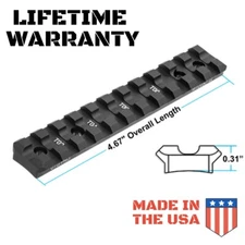 UTG PRO Ruger 10/22 Picatinny Rail Mount 11 Slots 4.67" Aluminum See Thru U-cut