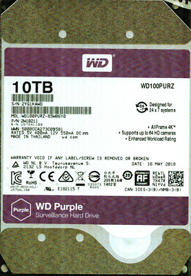 WD100PURZ-85W86Y0, 2W10211 WESTERN DIGITAL SATA 10TB | eBay