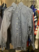 Men's S Button Up Dress Shirt Blue